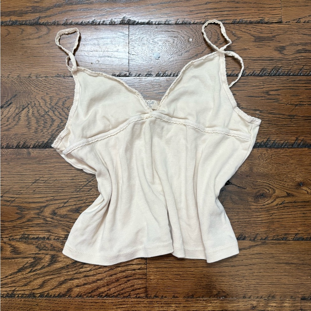 Brandy Melville cream camo tank top